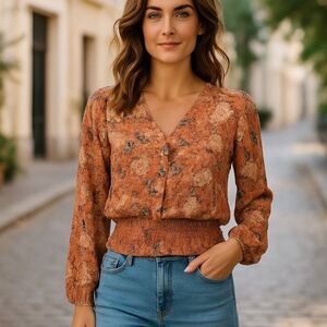 Maison D' Am'elie Top floral size small